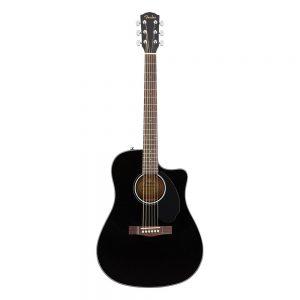 Fender CC-60SCE Concert Acoustic Guitar, Walnut FB, Black