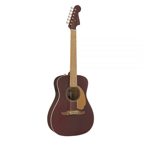 Fender California Malibu Player Small-Bodied Acoustic Guitar, Walnut FB, Burgundy Satin