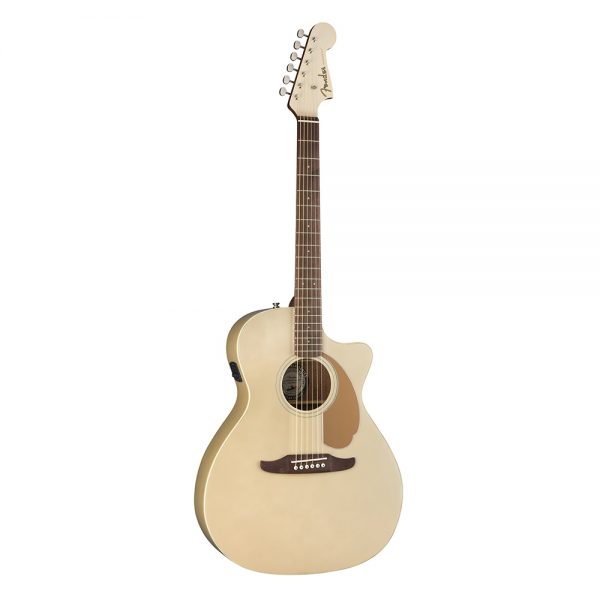 Fender California Newporter Player Medium-Sized Acoustic Guitar, Champagne