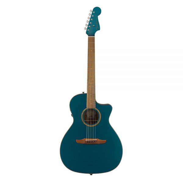Fender Newporter Classic Medium-Sized Acoustic Guitar w-Bag, Cosmic Turquoise