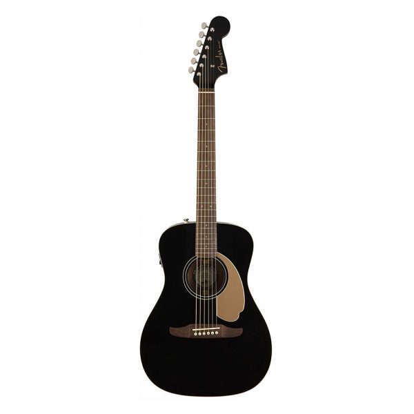 Fender California Malibu Player Small-Bodied Acoustic Guitar, Walnut FB, Jetty Black