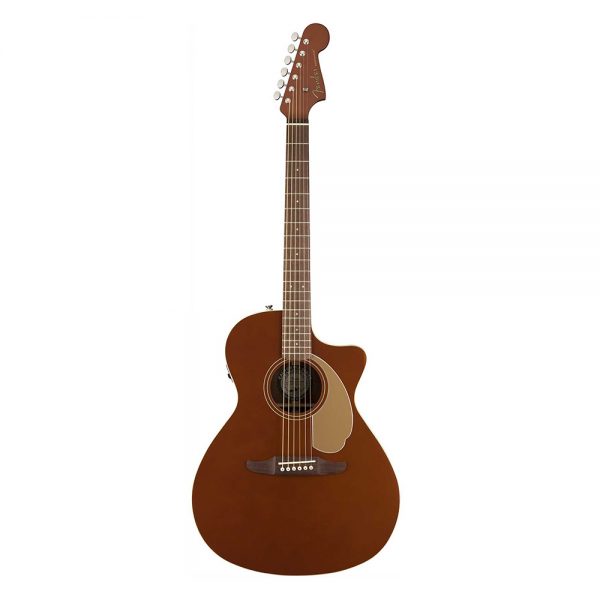 Fender California Newporter Player Medium-Sized Acoustic Guitar, Rustic Copper