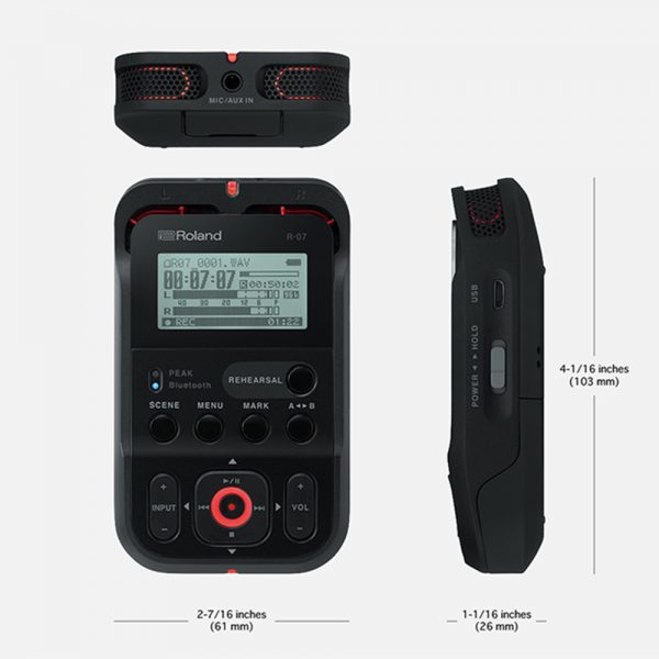 Roland R-07 (BK/RD/WH) Recorder