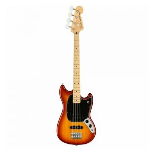 Fender Player Mustang PJ Bass Guitar, Maple FB, Sienna Sunburst