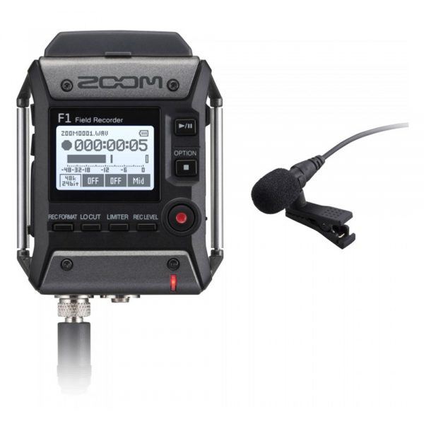 Zoom F1-LP with LMF-1, BCF-1 Field Recorder + Lavalier Mic