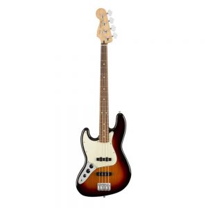 Fender Player Jazz Bass Left-Handed Guitar, Pau Ferro FB, 3-Tone Sunburst