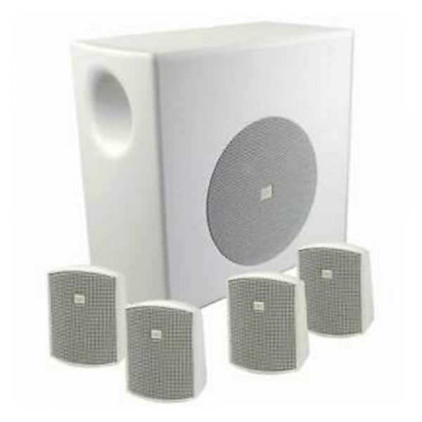 JBL C50PACK-WH Packaged Surface-Mount Subwoofer-Satellite