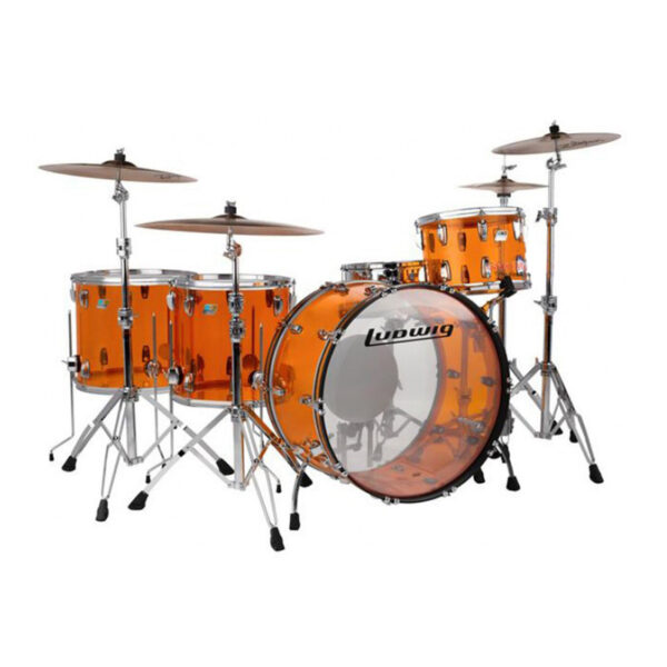 Ludwig Vistalite 5 Piece Amber Drum Acoustic