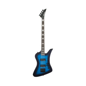 Jackson JS Series Kelly Bird Bass JS3Q Guitar, Amaranth FB, Transparent Blue Burst