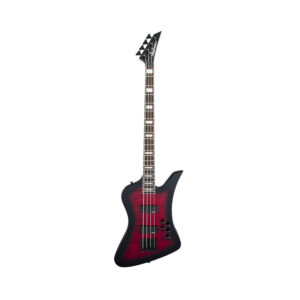 Jackson JS Series Kelly Bird Bass JS3Q Guitar, Amaranth FB, Transparent Red Burst