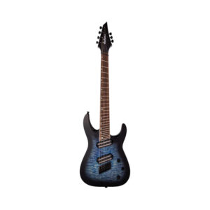 Jackson X Series Soloist SLATX7 QM Multi-Scale Electric Guitar, Trans Blue Burst