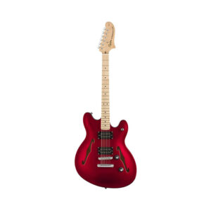 Squier Affinity Series Starcaster Electric Guitar, Maple FB, Candy Apple Red