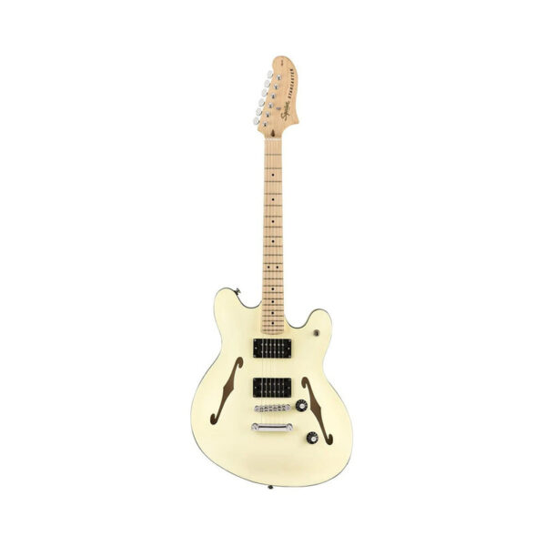 Squier Affinity Series Starcaster Electric Guitar, Maple FB, Olympic White