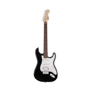 Squier Bullet Stratocaster HSS Hardtail Electric Guitar, Laurel FB, Black