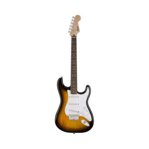 Squier Bullet Stratocaster HSS Hardtail Electric Guitar, Laurel FB, Brown Sunburst