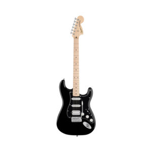 Squier FSR Affinity Series HSS Stratocaster Electric Guitar, Maple FB, Black