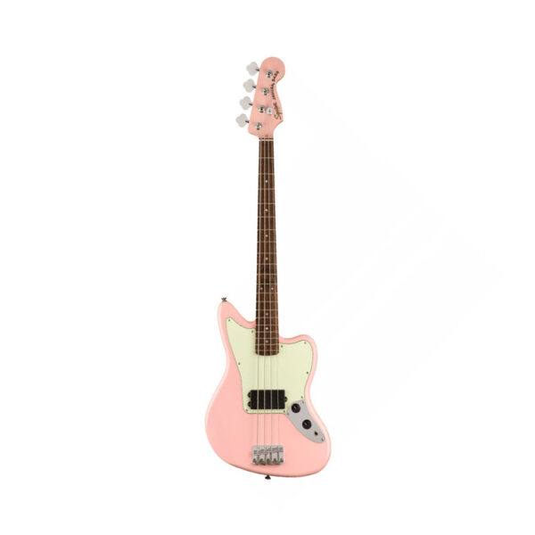Squier FSR Affinity Series Jag Bass H Guitar, Laurel FB, Shell Pink