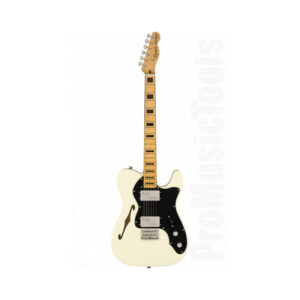 Squier FSR Classic Vibe 70s Telecaster Thinline Electric Guitar, Olympic White