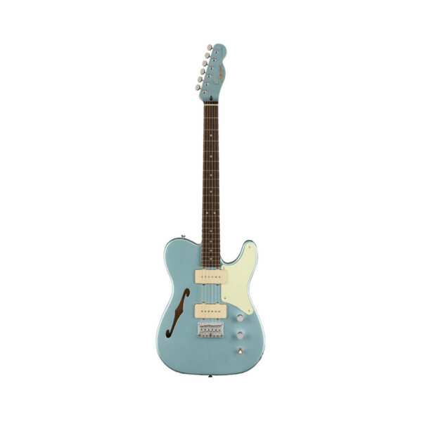 Squier FSR Paranormal Cabronita Thinline Telecaster Electric Guitar, Laurel FB, Ice Blue Metallic