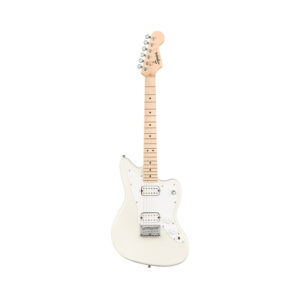 Squier Mini Jazzmaster HH Electric Guitar, Maple FB, Olympic White
