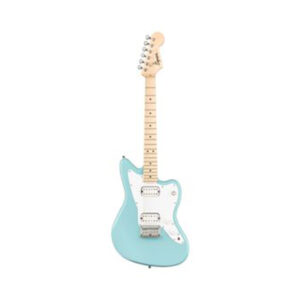 Squier Mini Jazzmaster HH Electric Guitar, Maple FB, Surf Green