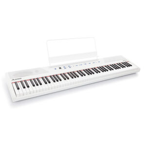 Alesis Recital White 88-Keys Digital Piano F/Beginners, Semi-Weighted, W/B.I.Speaker