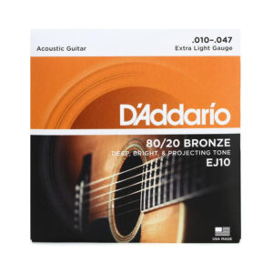 DAddario EJ10 80/20 Bronze Wound Acoustic Guitar String