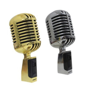 Krezt K45 CLS Professional Dynamic Retro Microphone (Gold/Silver)