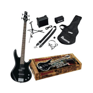 Ibanez IJSR190E-BK Electric Bass Guitar Jump Start Package, Black