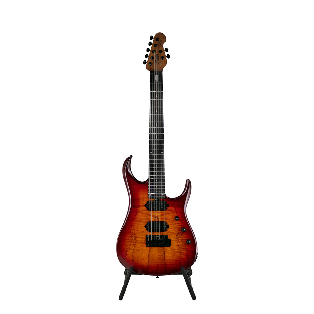 Sterling by Music Man JP157DSM John Petrucci Signature 7-string Electric Guitar, Blood Orange Burst