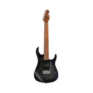 Sterling by Music Man JP157FM John Petrucci Signature 7-String Electric Guitar, Flame Maple Trans Black