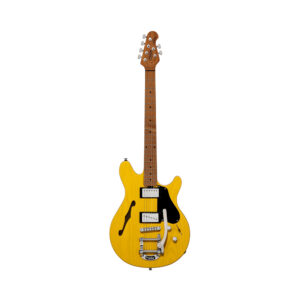 Sterling by Music Man Valentine Chambered Signature Electric Guitar w/Bigsby Bridge, Butterscotch