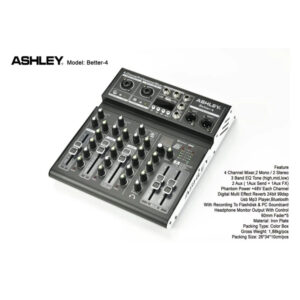 Ashley Better 4 USB Bluetooth 4 Chanel Mixer