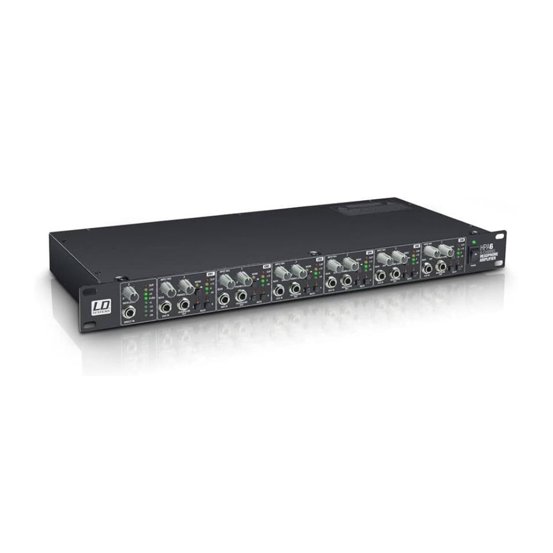 LD Systems LDHPA6 19in Headphone Amplifier 6-channel