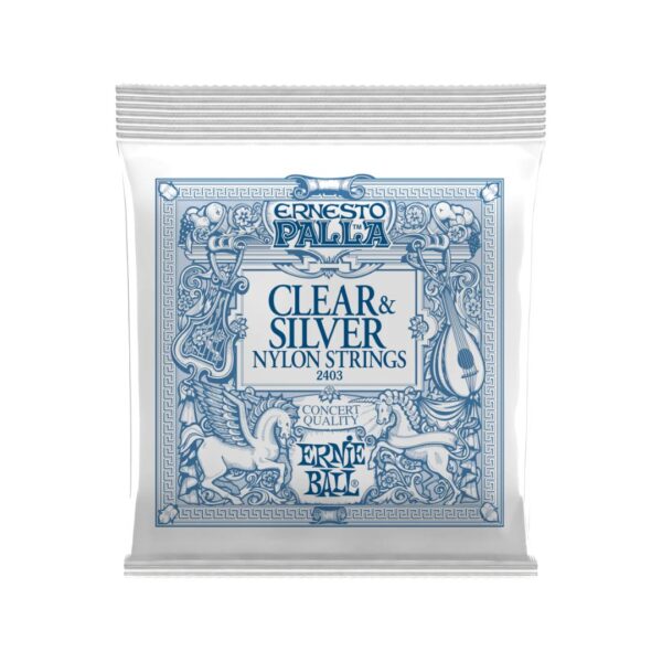 Ernie Ball 2403 Ernesto Palla Clear & Silver Nylon Classical Guitar Strings