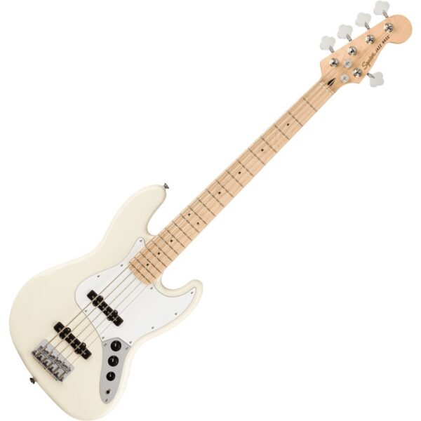 Squier Affinity Series Jazz Bass Guitar, Maple FB, Olympic White