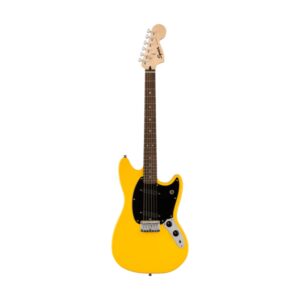Squier FSR Sonic Mustang Electric Guitar w/Black Pickguard, Laurel FB, Graffiti Yellow