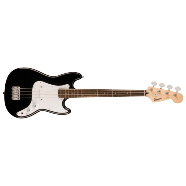 Squier Sonic Bronco Bass Guitar w/White Pickguard, Laurel FB, Black