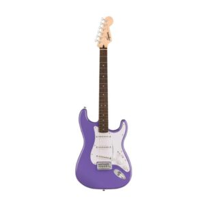 Squier Sonic Stratocaster Electric Guitar w/White Pickguard, Laurel FB, Ultraviolet