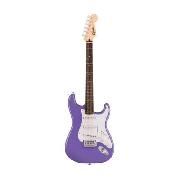 Squier Sonic Stratocaster Electric Guitar w/White Pickguard, Laurel FB, Ultraviolet