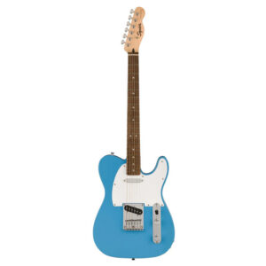 Squier Sonic Telecaster Electric Guitar w/White Pickguard, Laurel FB, California Blue